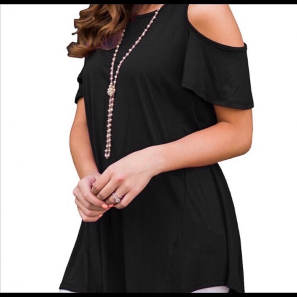 Women Short Sleeve Cold Shoulder T-Shirt Blouses